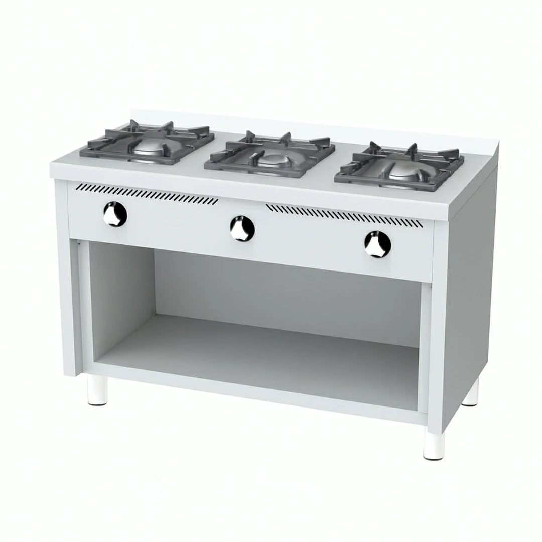 Fourneau à gaz professionnel 3 feux