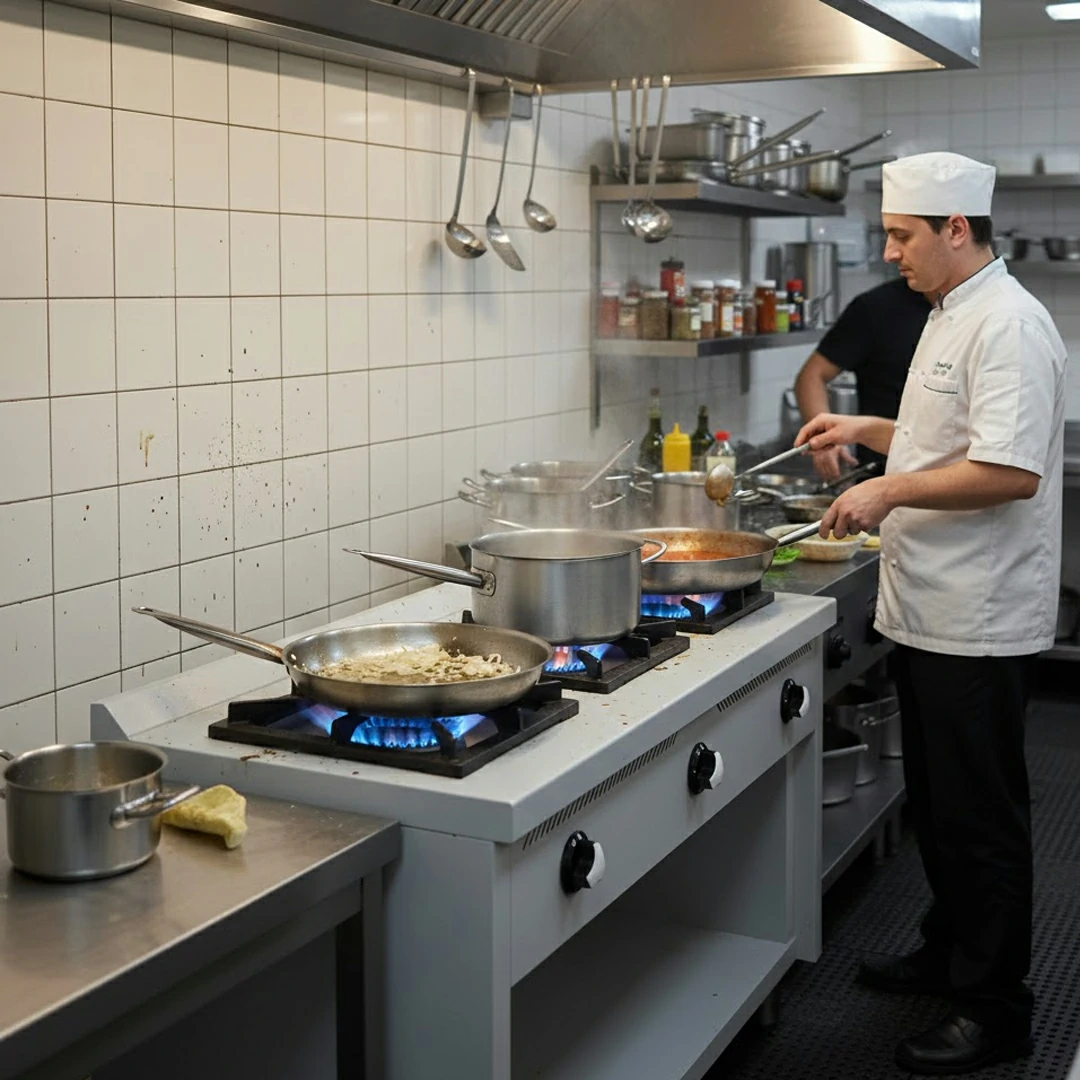 Fourneau à Gaz Professionnel Classique 3 Feux Série 600