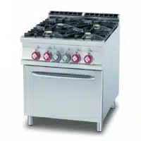 Fourneau professionnel 4 feux gaz