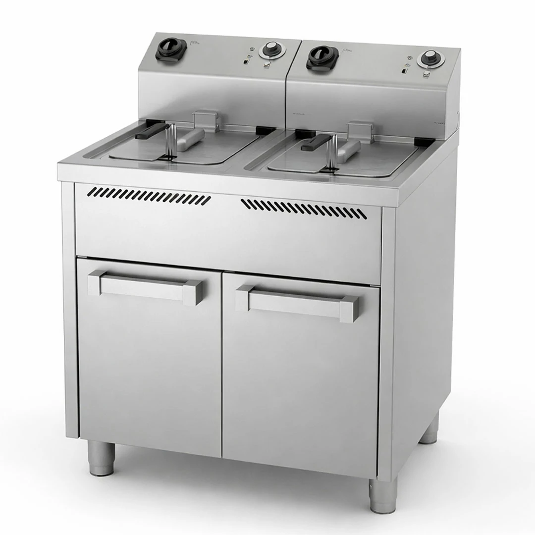 Friteuse double cuve triphasée