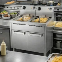 Friteuse Électrique Professionnelle Triphasée 10 L + 10 L