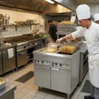 Friteuse Électrique Professionnelle sur Pieds 2 x 16 Litres