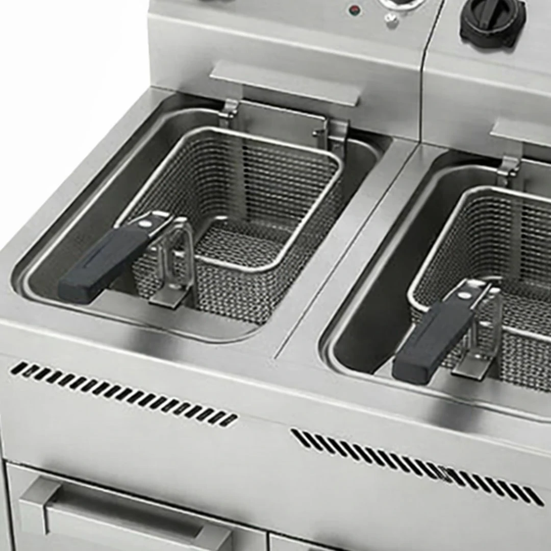 Friteuse électrique 10 L + 10 L triphasée