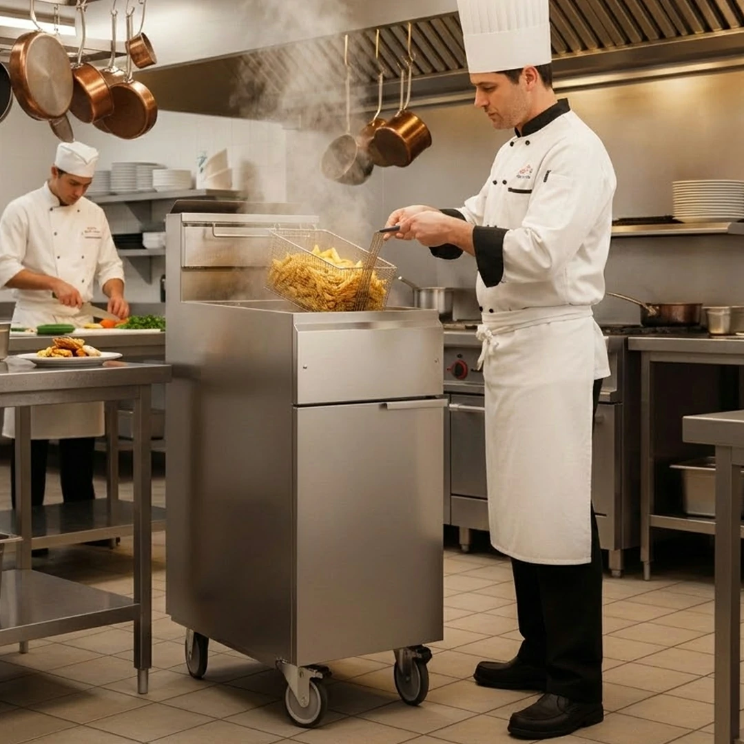 Friteuse à Gaz Indirecte avec relevage Automatique