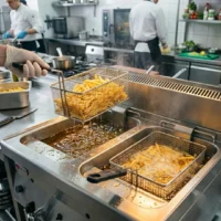 Friteuse à gaz Gamme 650 Baron, capacité 2 x 8 litres