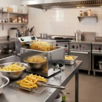 Friteuse de table électrique avec vidange simple inox 10 L