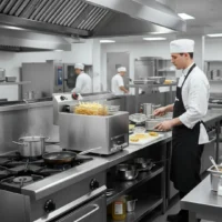 Friteuse de table électrique mono 230 V avec vidange simple 8 L