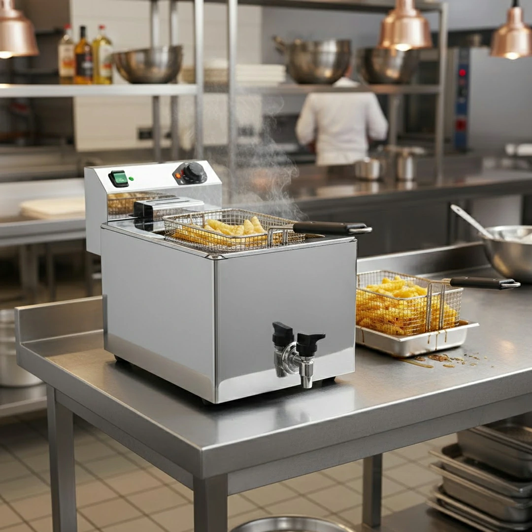 Friteuse de Table Électrique avec Vidange Simple 8 L