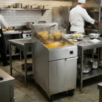 Friteuse électrique avec modèle résistances relevables capacité 2 x 14 litres