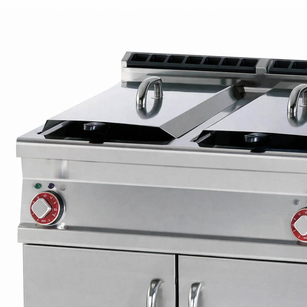 Friteuse électrique 2 x 18 L sur meuble ouvert 31.8 kW