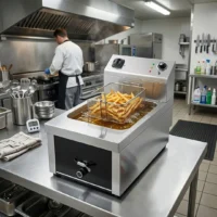 Friteuse Électrique Professionnelle 15 L Triphasée 9 kW
