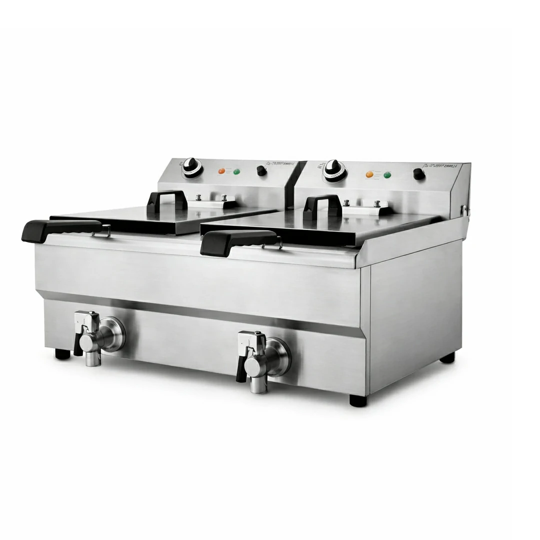 Friteuse électrique sur table double paniers