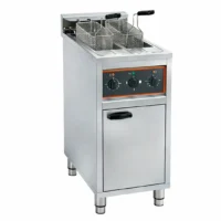 Friteuse gros volume sur coffre 2 cuves