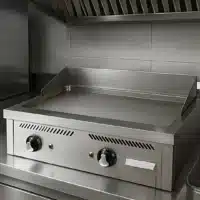 Fry-top à gaz série 600 en acier rectifié L 800 mm