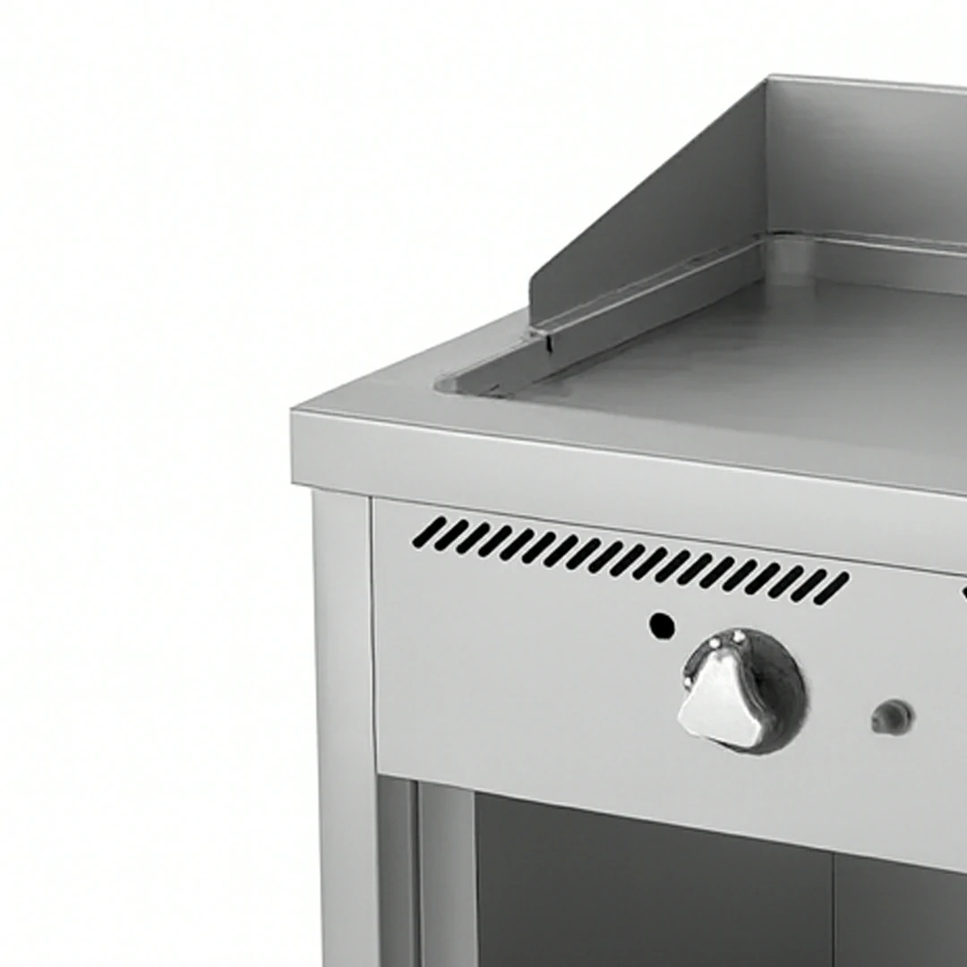 Fry-top à gaz série 600 acier rectifié L 800 mm