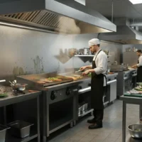 Fry-top à gaz professionnel série 600, revêtement chromé