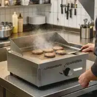 Fry-top à gaz série 750 en acier rectifié L 600 mm