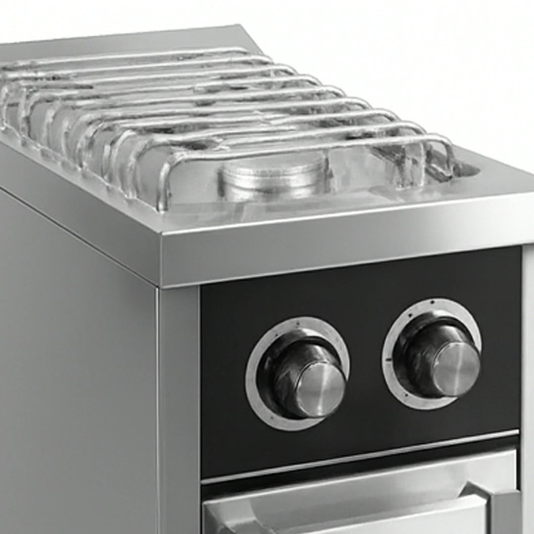 Fry-top à gaz série 900 revêtement chromé