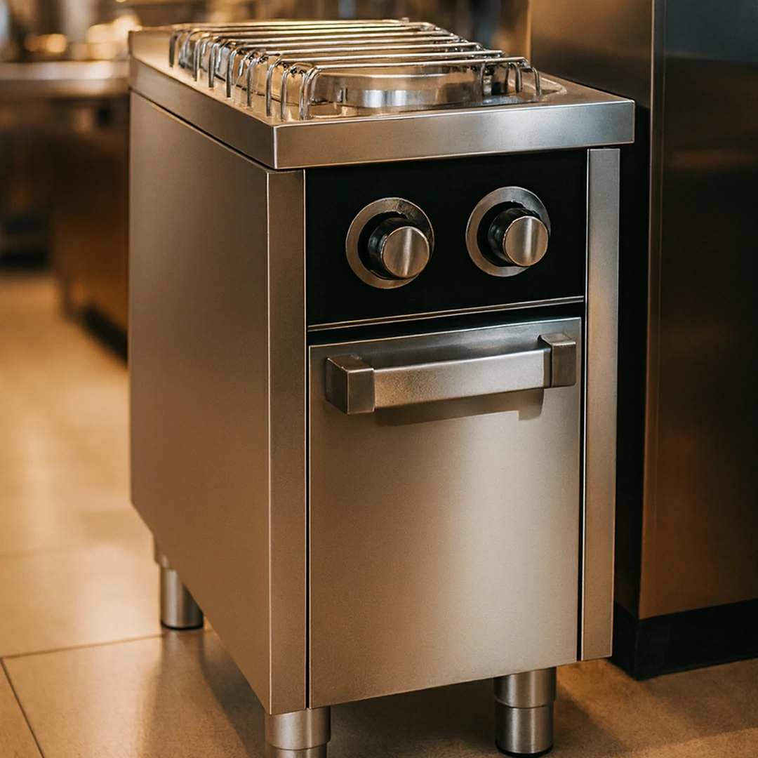 Fry-top à gaz série 900 revêtement chromé L 400 mm