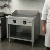 Fry-top électrique avec revêtement chromé
