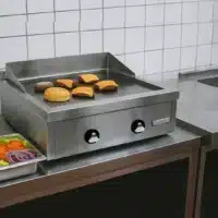 Fry-top électrique série 600 en acier rectifié L 800 mm