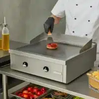 Fry-top électrique revêtement chromé L 800 mm, à poser