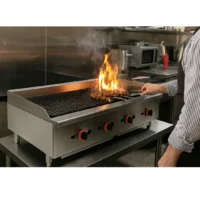 Grill charcoal à gaz, en acier inoxydable, modèle ECB-48SX