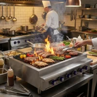 Grill charcoal à gaz pour comptoir largeur 915 mm