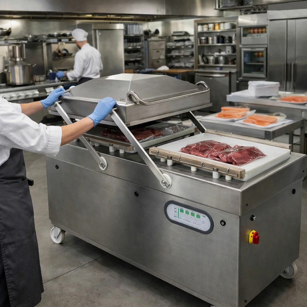 Emballeuse sous vide industrielle double chambre TITANX630160