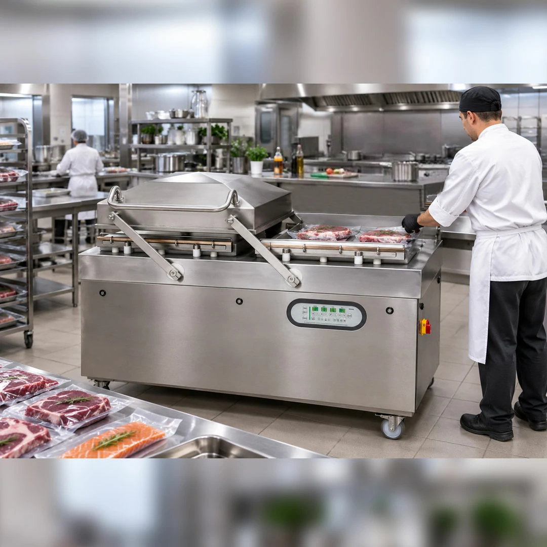 Machine sous vide industrielle double chambre TITANX630S160