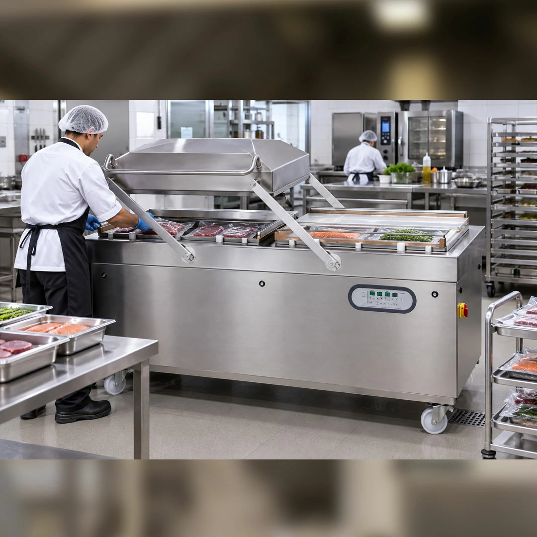 Machine sous vide industrielle double chambre TITANX850160