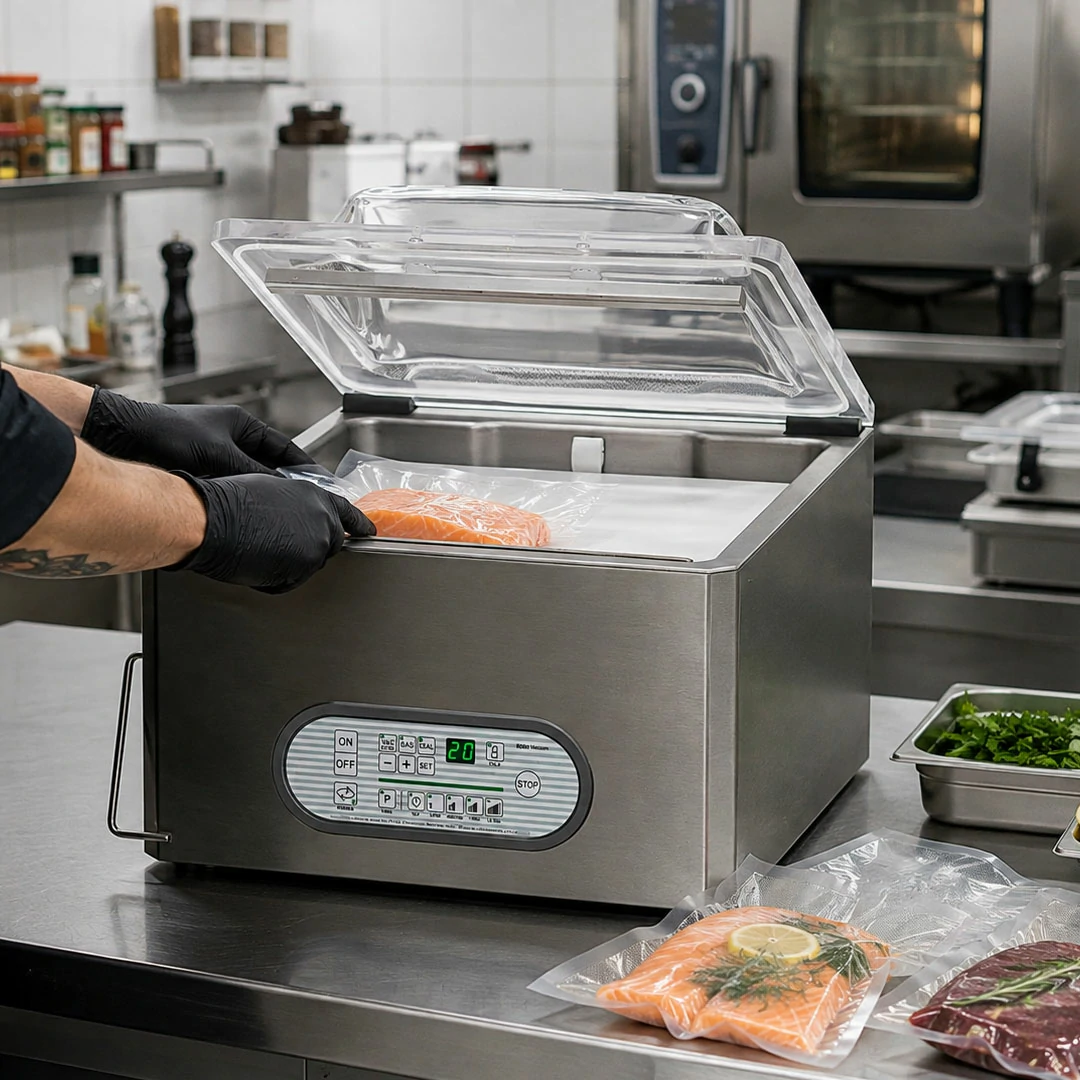 Machine a emballer sous vide de table en inox modèle max 42 plus