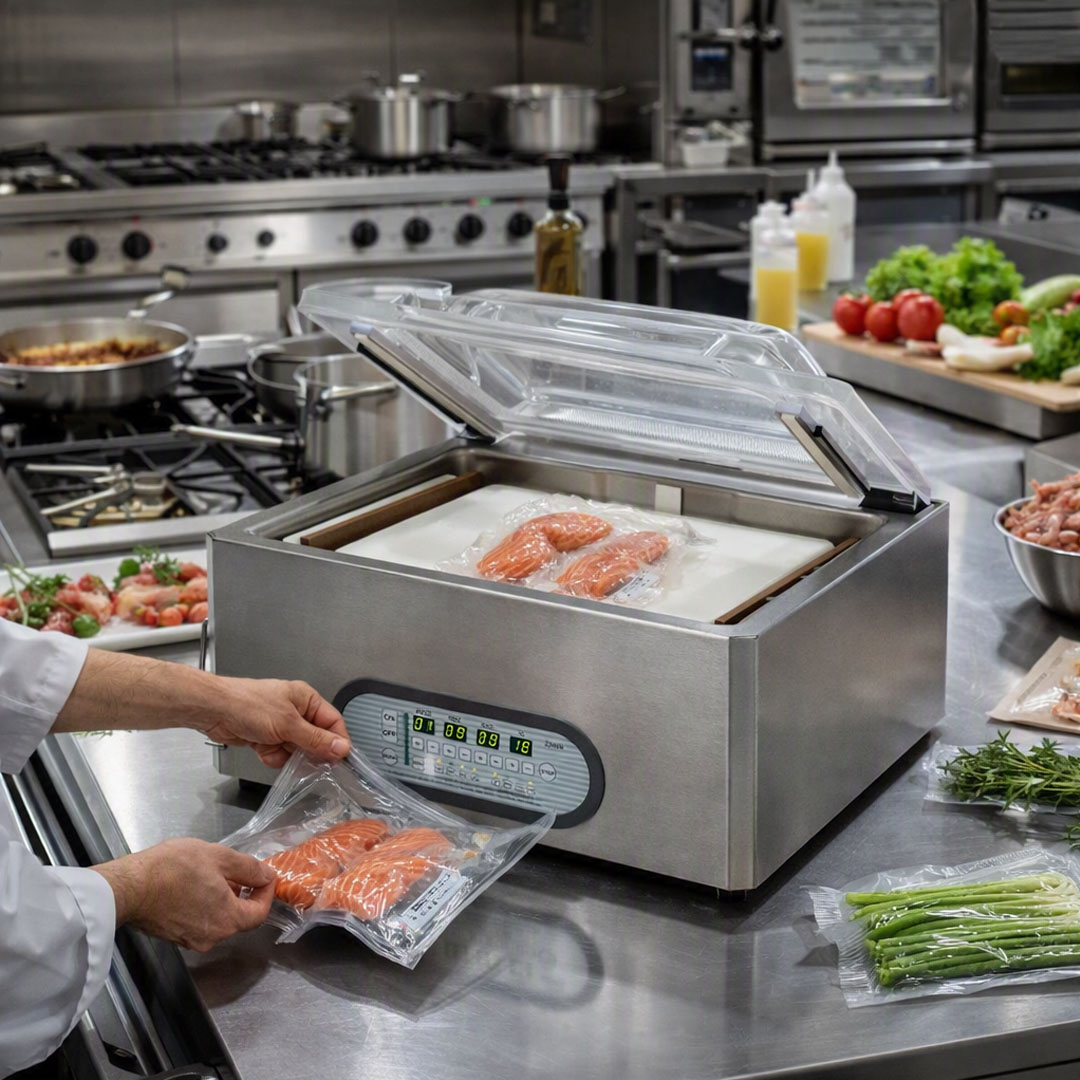 Machine a emballer sous vide de table en inox modèle MAX 46-S II