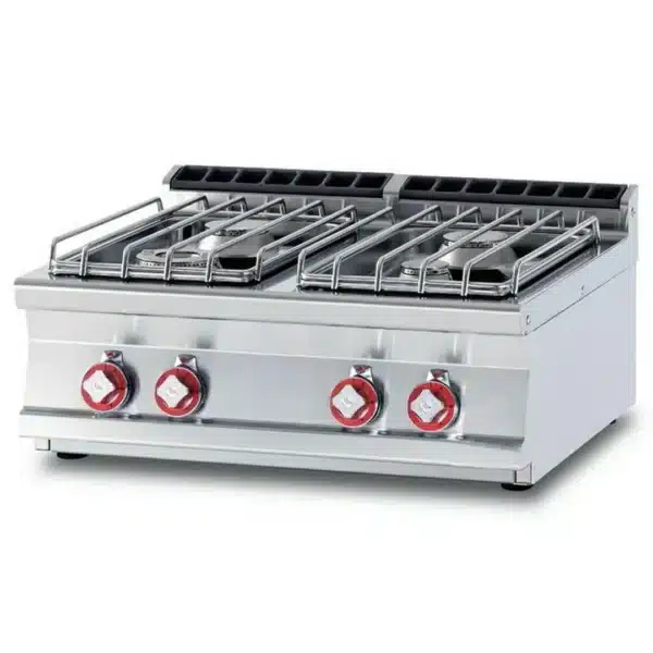 Plan de cuisson gaz professionnel 4 feux