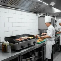 Plaque à snacker à gaz inox AISI 430 lisse rainurée céramique