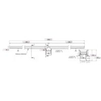 Caniveau en inox 1000 x 200 mm