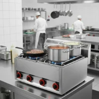 Réchaud à gaz professionnel 4 feux profondeur 600 mm