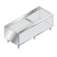 Soubassement Baie Libre en Inox AISI 304