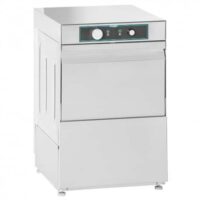 Lave verre professionnel simple paroi acier inox AISI 304 panier 350 x 350 mm  pompe de vidange