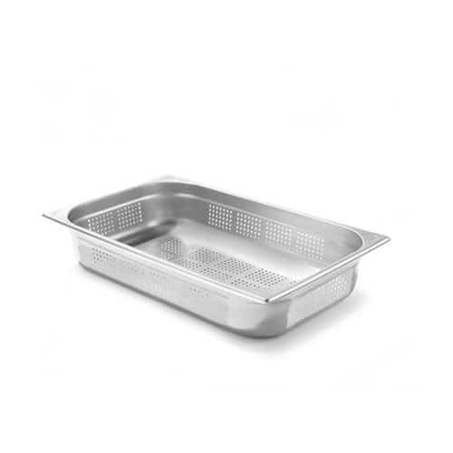 Bac gastronorme inox GN1/1 perforé profondeur 65 mm