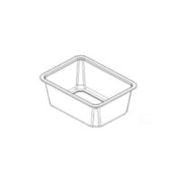 Barquette rectangulaire, 970 ml, 165x123x70 mm, 1 palette (4860 unités)