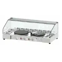 Plan de travail double pour crêpière en acier inoxydable 5400 W