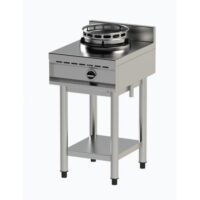 Wok gaz série 600 ECO 1 brûleur 13 kW acier inoxydable AISI 304