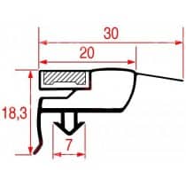 Joint à encastrer 590x397 mm pour armoire réfrigérée