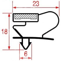 Joint à encastrer 613x463 mm pour table à pizza