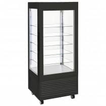 Vitrine panoramique négative ventilée 5 étagères en verre 480 L