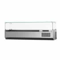 Vitrinette réfrigérée tropicalisée +43°C pour bacs GN1/3 L 2560 x P 380 x H 490 mm 67 Kg