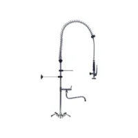 Robinetterie douchette monotrou avec robinet intermediaire - H 1200 mm