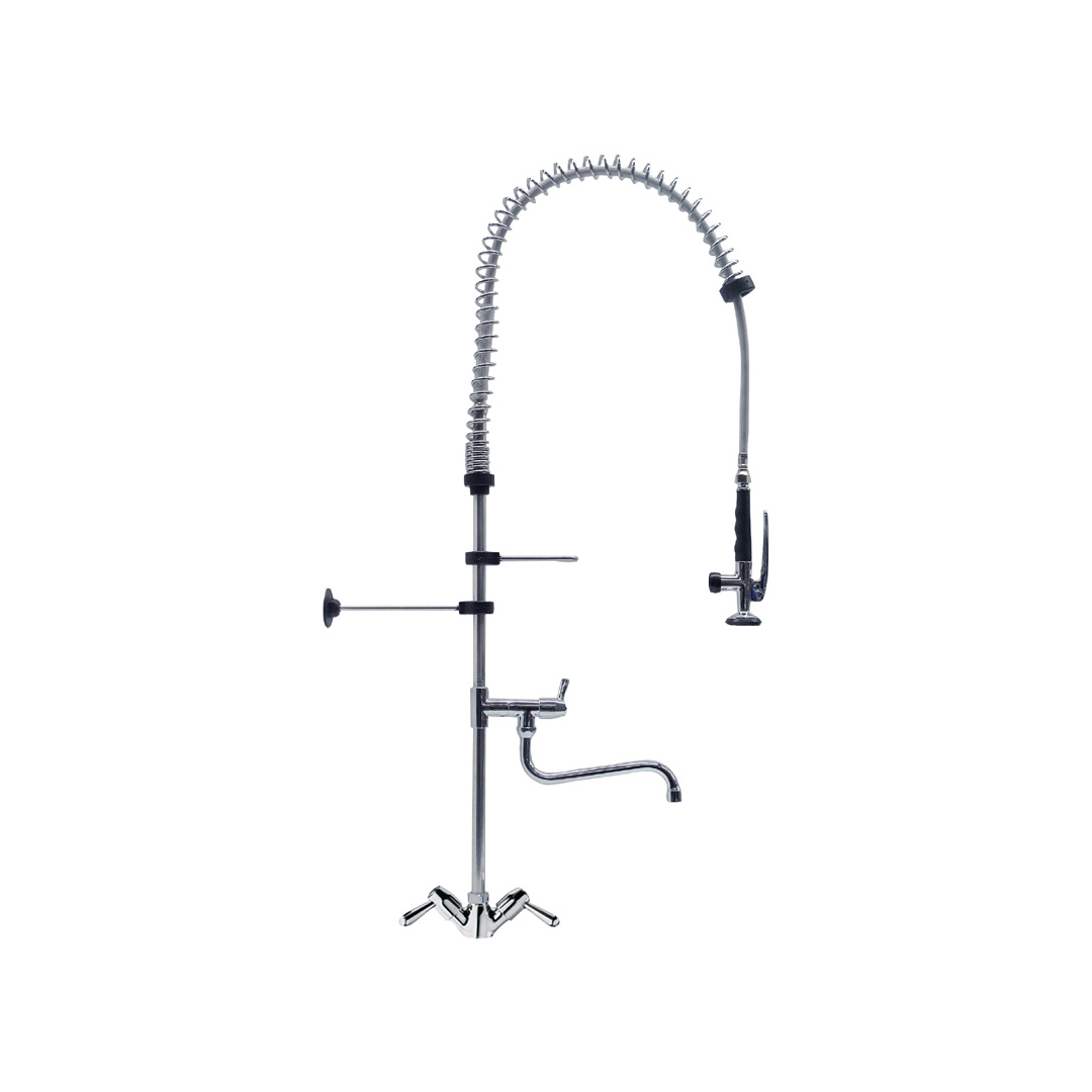 Robinetterie douchette monotrou avec robinet intermediaire - H 1200 mm