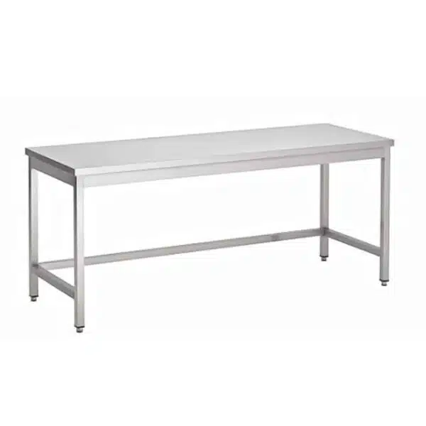 Table centrale sans tablette inferieure, Inox AISI 430, L 1500 x P 800 mm